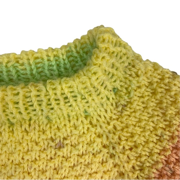 Charming Handmade Girl’s Knitted Long Sleeve Button Front Cardigan Sweater - Picture 6 of 13